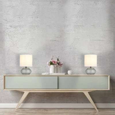 9.25" 2pk Small Matching Touch Table Lamp Set Silver - Cresswell Lighting 2 9.25" 2pk Small Matching Touch Table Lamp Set Silver - Cresswell Lighting - Image 2