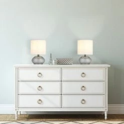 9.25" 2pk Small Matching Touch Table Lamp Set Silver - Cresswell Lighting 6 9.25" 2pk Small Matching Touch Table Lamp Set Silver - Cresswell Lighting -Desk Lamps sales shop unnamed file 908