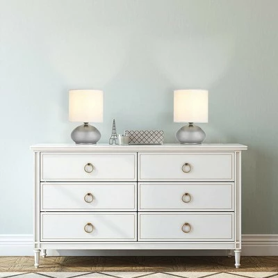 9.25" 2pk Small Matching Touch Table Lamp Set Silver - Cresswell Lighting 3 9.25" 2pk Small Matching Touch Table Lamp Set Silver - Cresswell Lighting - Image 3