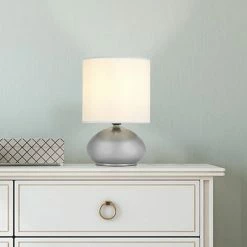 9.25" 2pk Small Matching Touch Table Lamp Set Silver - Cresswell Lighting 7 9.25" 2pk Small Matching Touch Table Lamp Set Silver - Cresswell Lighting -Desk Lamps sales shop unnamed file 909