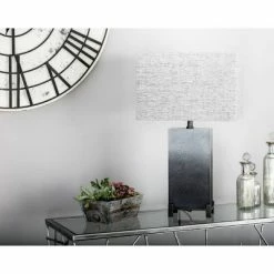 Olivia & May 26" x 15" Modern Metal Table Lamp Gray - Olivia & May