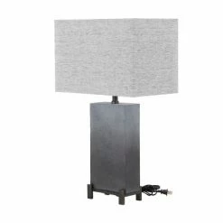 Olivia & May 26" x 15" Modern Metal Table Lamp Gray - Olivia & May -Desk Lamps sales shop unnamed file 917