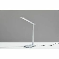 16" Declan Charge Wireless Charging Multi-Function Desk Lamp (Includes LED Light Bulb) White - Adesso