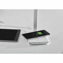 16" Declan Charge Wireless Charging Multi-Function Desk Lamp (Includes LED Light Bulb) White - Adesso -Desk Lamps sales shop unnamed file 943