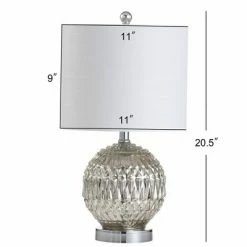 JONATHAN Y 20.5" Glass/Metal Krister Table Lamp (Includes LED Light Bulb) Silver - JONATHAN Y 6 JONATHAN Y 20.5" Glass/Metal Krister Table Lamp (Includes LED Light Bulb) Silver - JONATHAN Y -Desk Lamps sales shop unnamed file 954