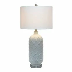 Argyle Classic Table Lamp with Fabric Shade White - Lalia Home
