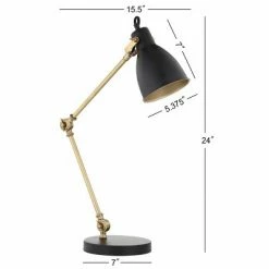 JONATHAN Y 24" Metal Barnes Task Lamp (Includes LED Light Bulb) Brass - JONATHAN Y -Desk Lamps sales shop unnamed file 990